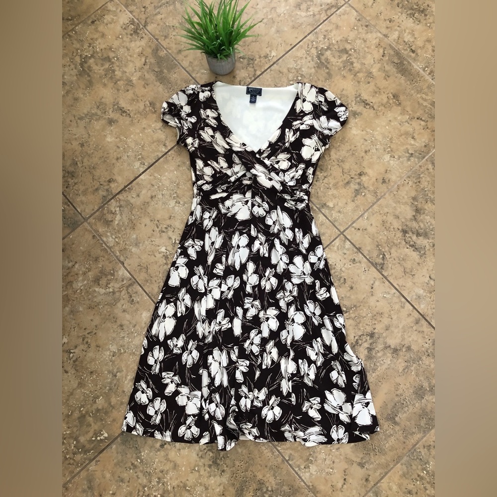 American Living brown floral dress